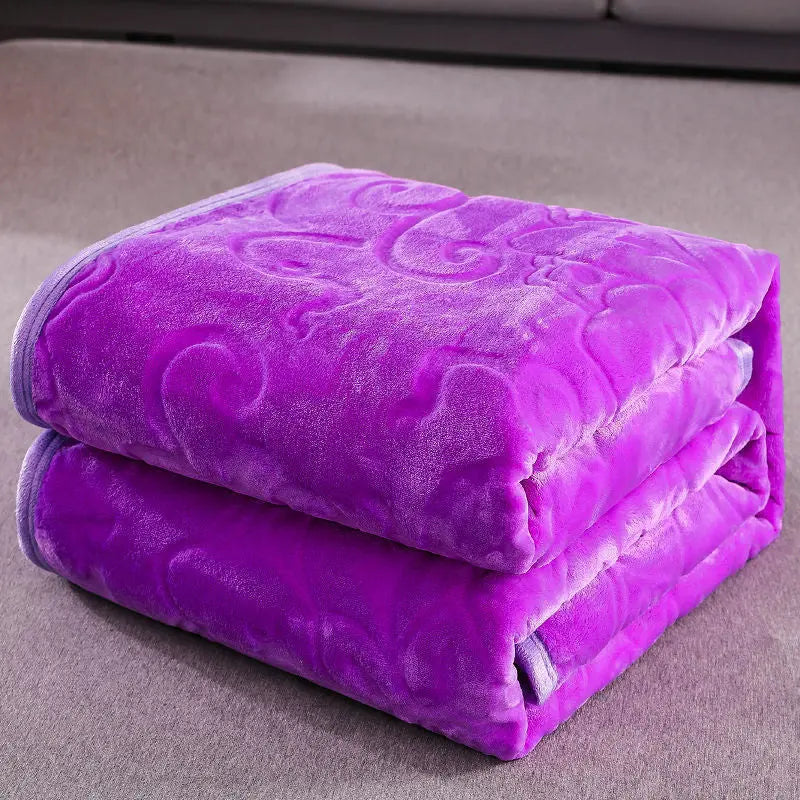 Plaid Canapé Flanelle Moderne ROSILO 150x200cm-Purple