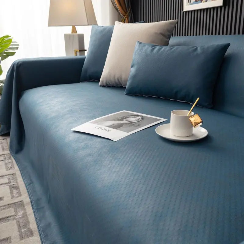 Plaid Canapé Moderne BLOSSOM Dark Blue-45x45 coreless