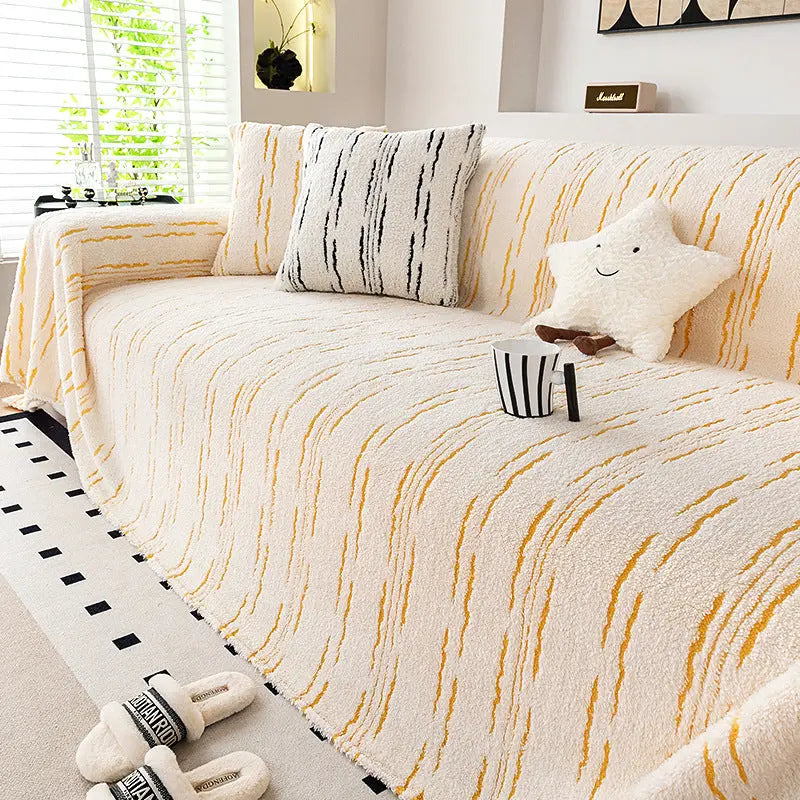 Plaid Canapé Moderne Polyester ARMONY Orange-180x230