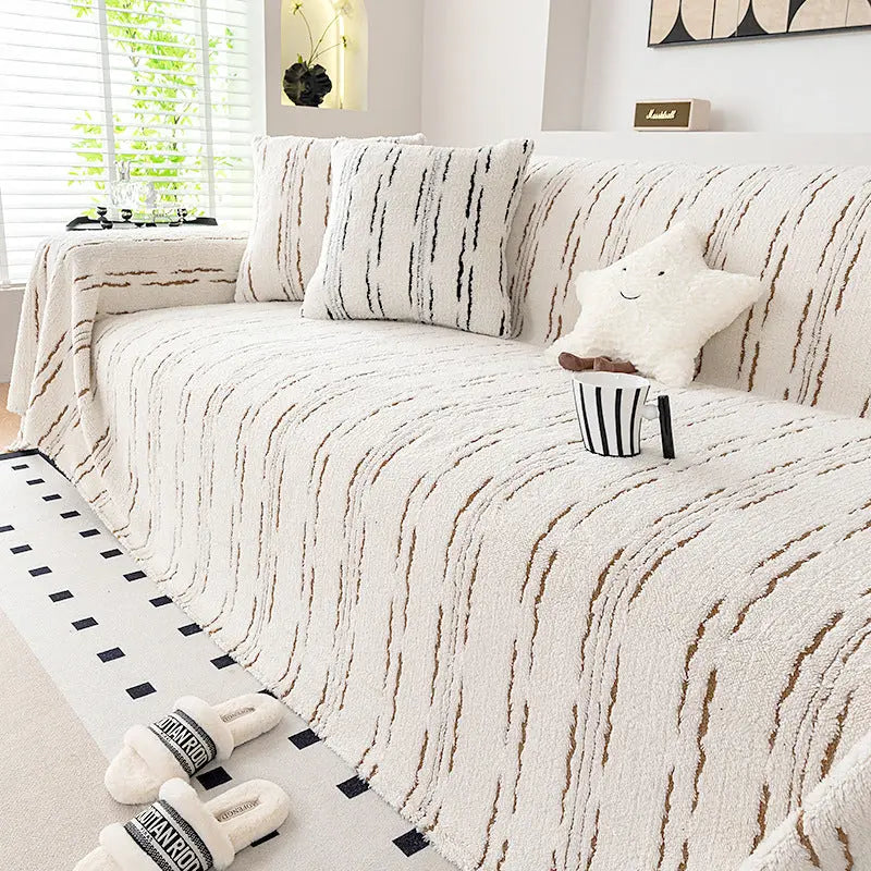 Plaid Canapé Moderne Polyester ARMONY Khaki-180x420