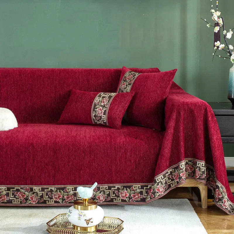 Plaid Canapé Universel DRUNKFLR Red-Four 180x350