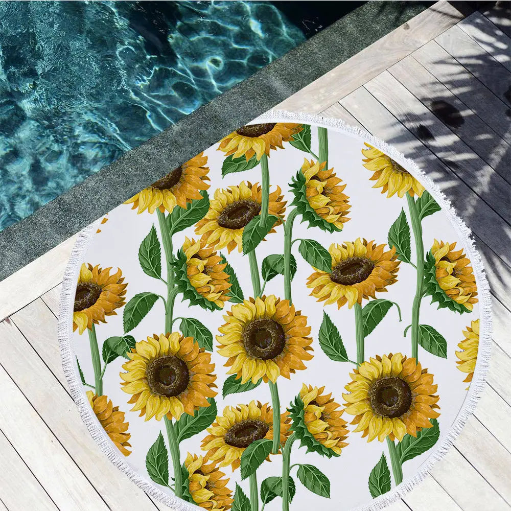 Serviette De Plage Microfibre ROCA Yellow-D-150X150
