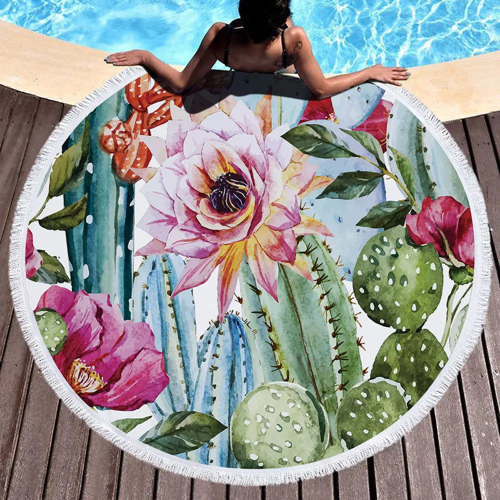 Serviette De Plage Ronde ZEFIRO A-No tassels