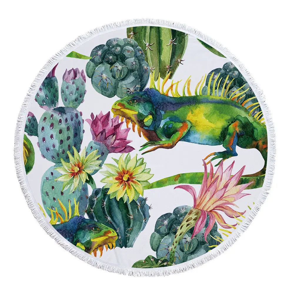Serviette De Plage Ronde ZEFIRO F-No tassels