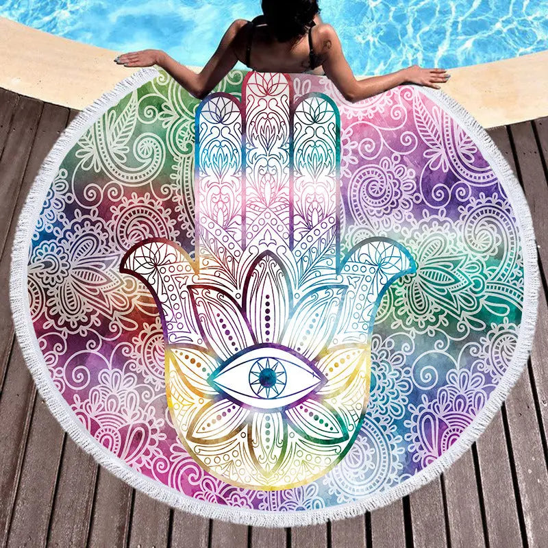 Serviette Plage Bohème MAYA D-150x150cm