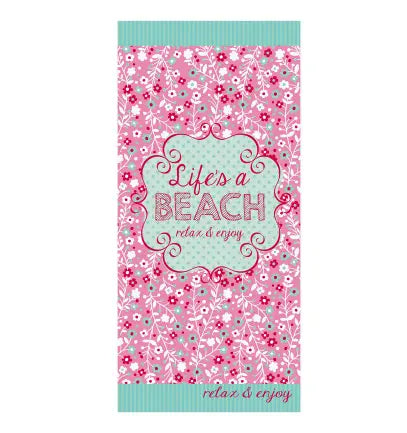 Serviette Plage Microfibre FLAMIKO Beach flower-150×70cm