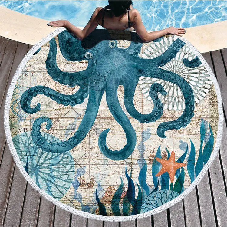 Serviette Plage Polyester FANARA A-200g per square diameter 150cm