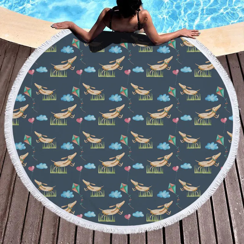 Serviette de Plage Imprimée ALMERA Color 10-Towel-540g
