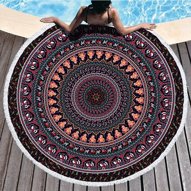 Serviette de Plage Imprimée ELLIOS ST00084-Diameter 150cm Weight 460g