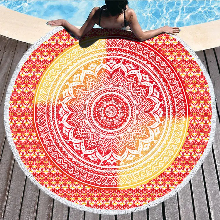 Serviette de Plage Imprimée ELLIOS ST00087-Diameter 150cm Weight 540g