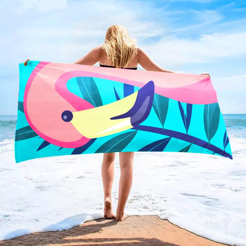 Serviette de Plage Imprimée VACANZA 1S-70x140 mesh bag packaging
