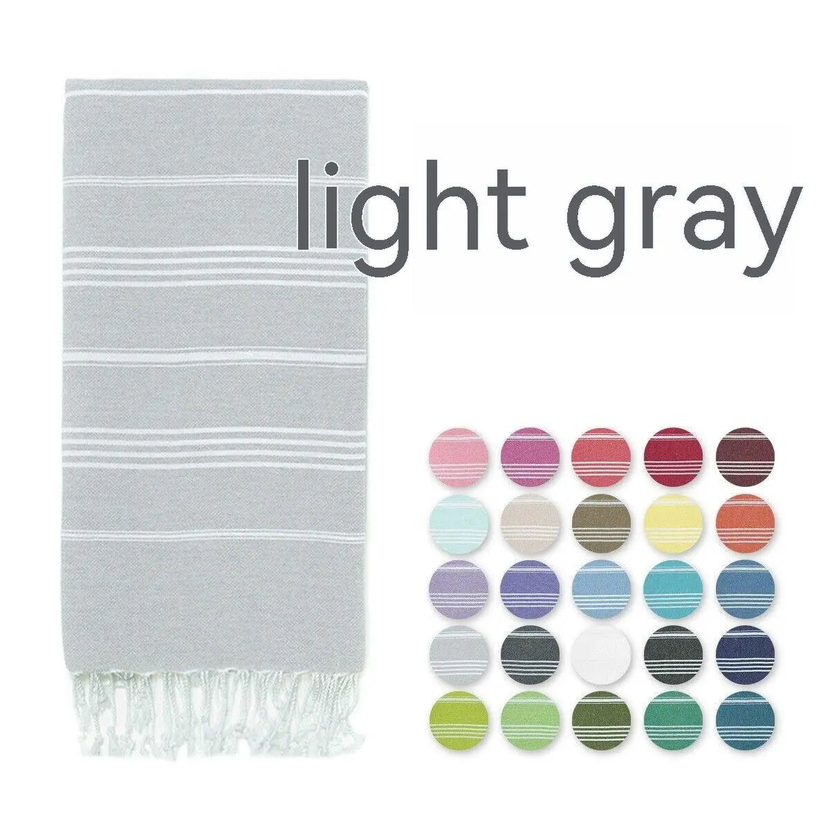 Serviette de Plage Luxe SABIT Turkish Stripe Light Gray-90x180