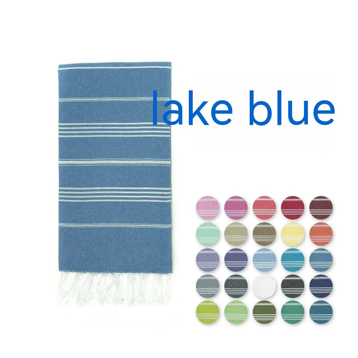 Serviette de Plage Luxe SABIT Turkish Stripes Lake Blue-70x140