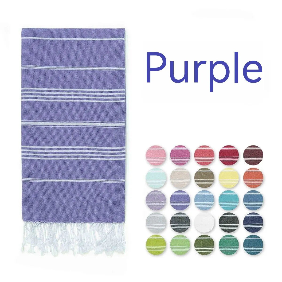Serviette de Plage Luxe SABIT Turkish Stripe Purple-100X180cm