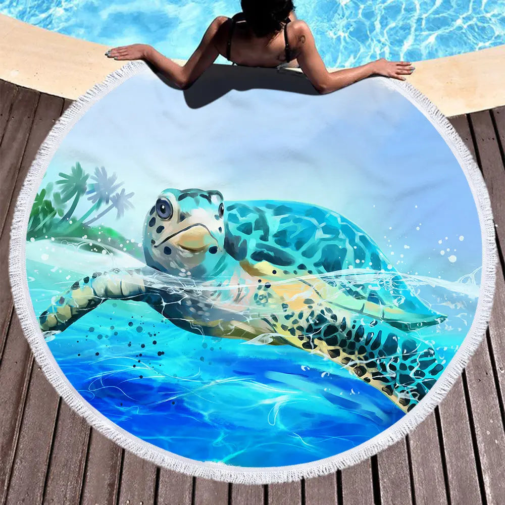 Serviette de Plage Microfibre AZURE Style9-540g finished towel material