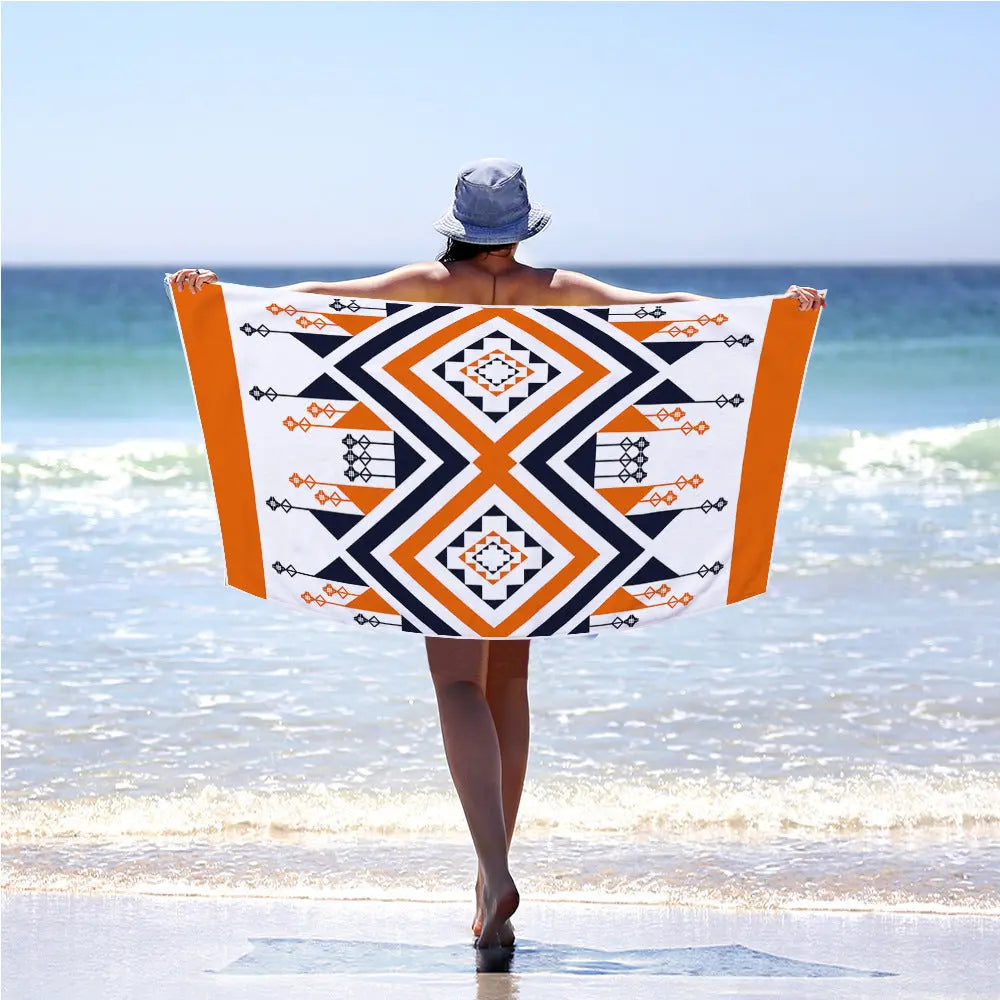 Serviette de Plage Microfibres Argent