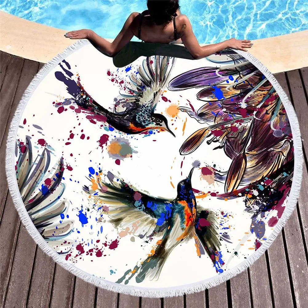 Serviette de Plage Motifs Floraux RONTEX 5style-150x150cm