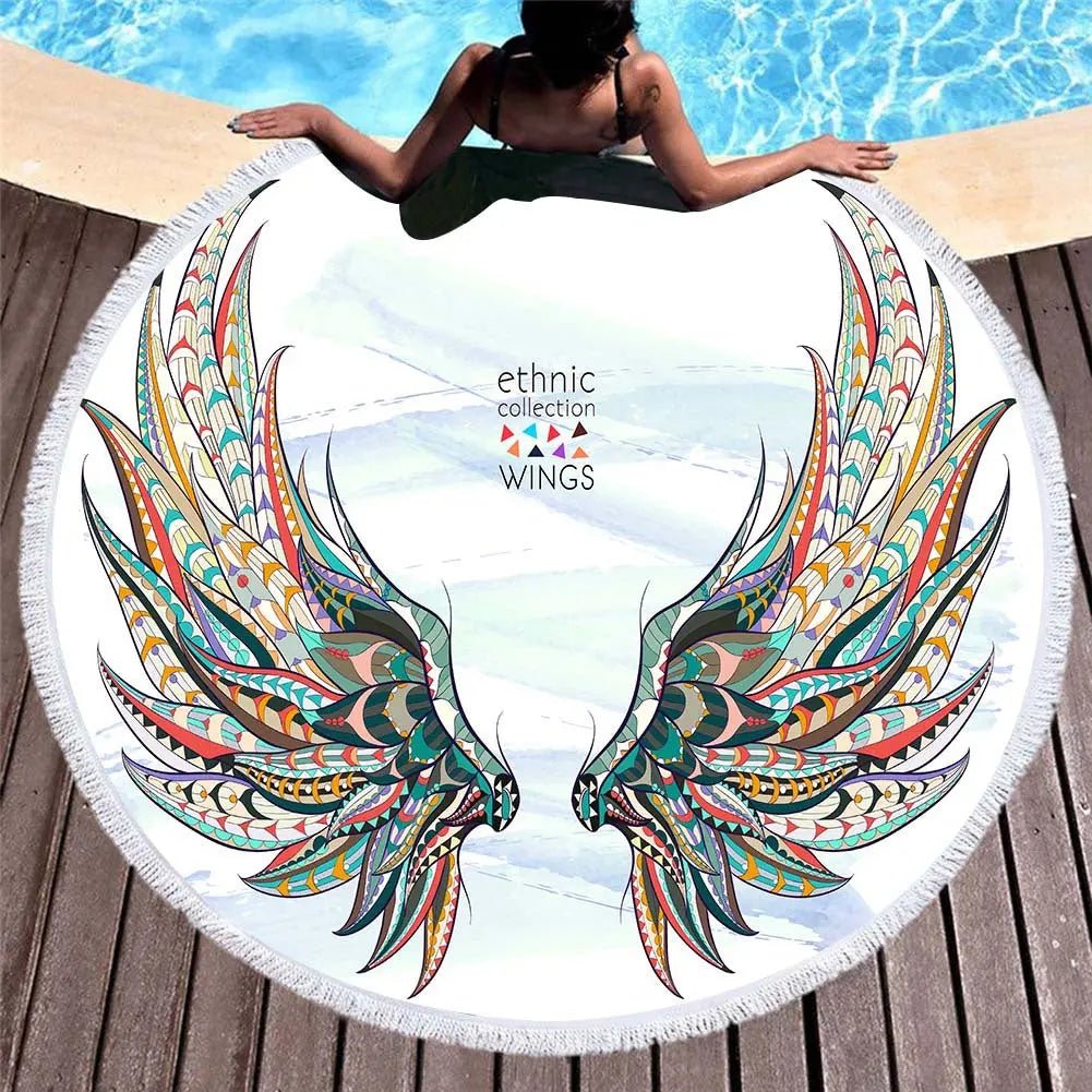 Serviette de Plage Motifs Floraux RONTEX 4style-150x150cm