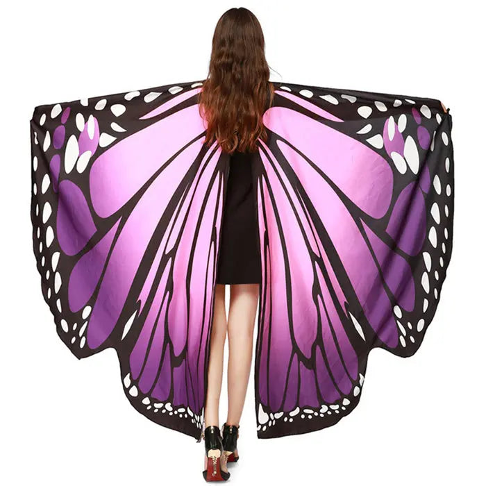 Serviette de Plage Papillon AELIA Purple-168x135cm