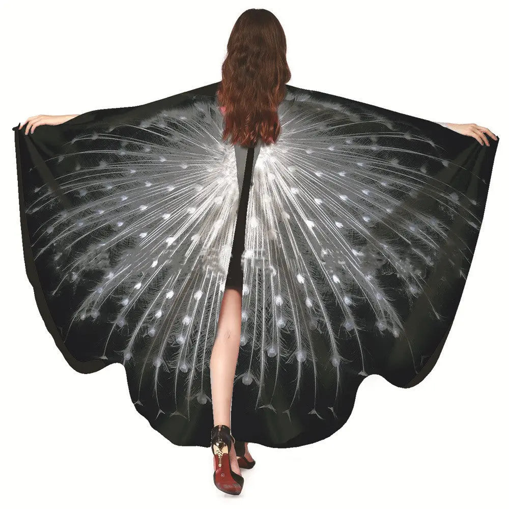 Serviette de Plage Papillon ISOLA Black-168x135cm