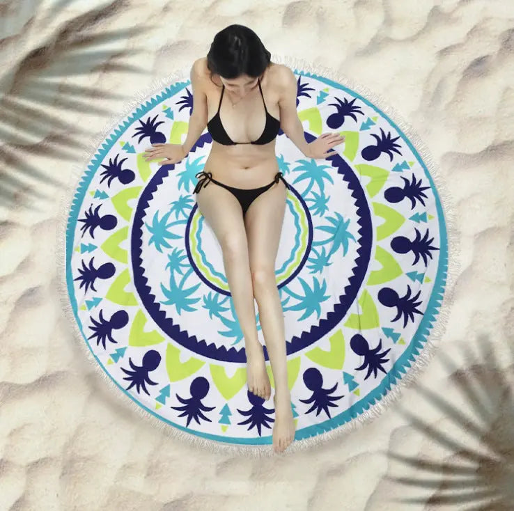 Serviette de Plage Ronde Soleil
