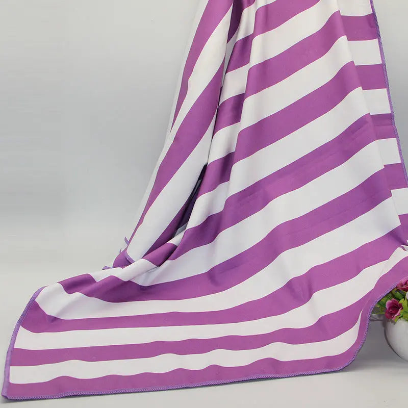 Serviette de Plage Velours FALINA Purple-160x80cm