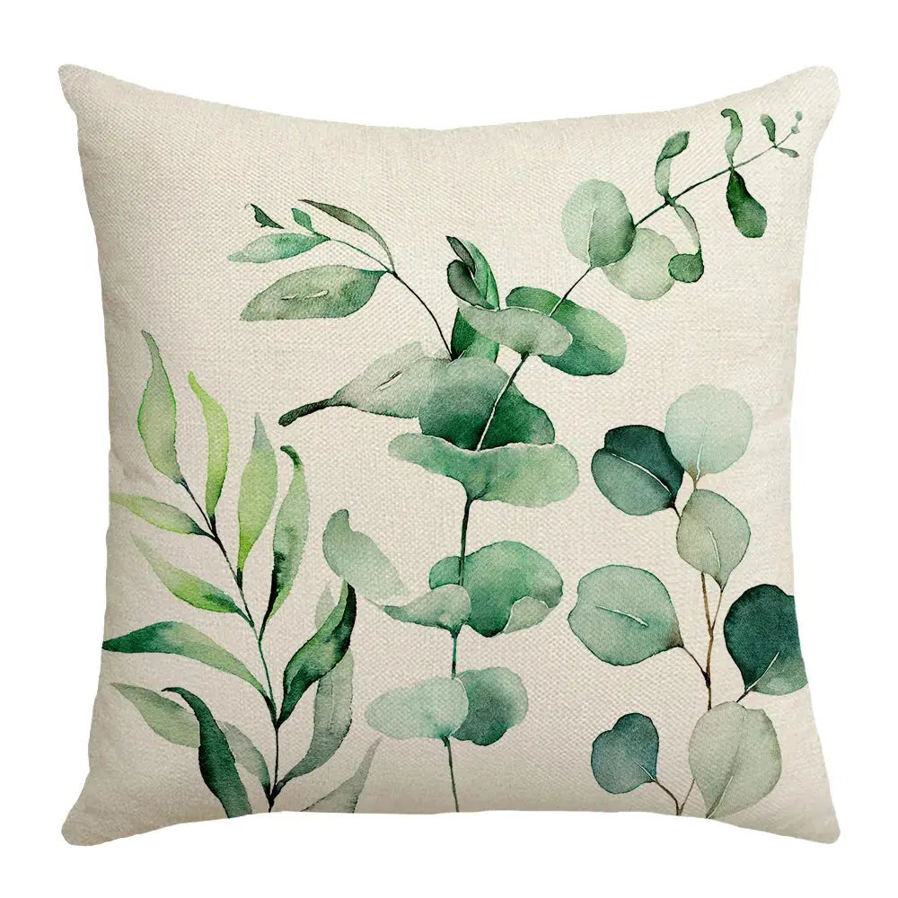 Taie d'Oreiller Polyester Imprimée Eucalypto Housse de France